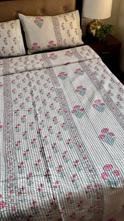 aenak-pink-sage-blue-floral-handblock-printed-reversible-straight-quilted-bedcover-set