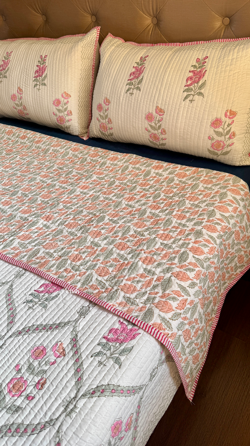 aenak-pink-periwinkle-handblock-printed-reversible-straight-quilted-bedcover-set