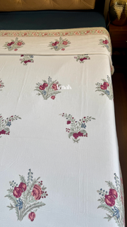 aenak-burgundy-anaar-handblock-bedsheet-dohar-combo-set