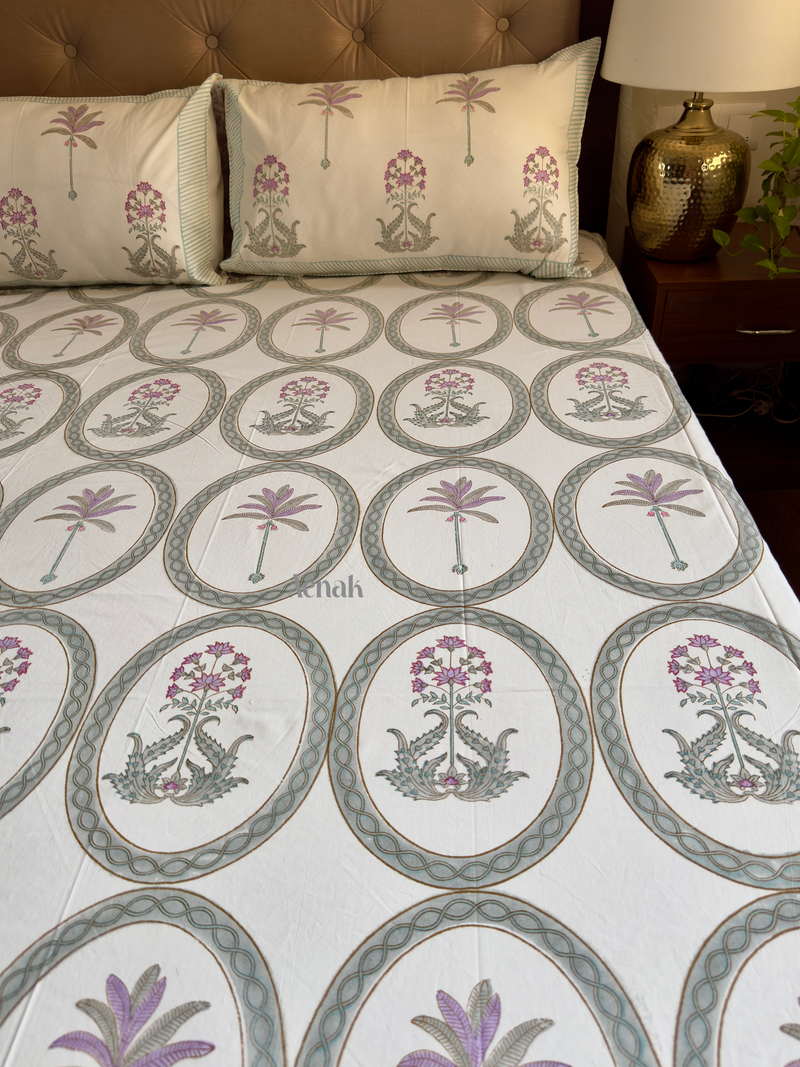 aenak-lilac-palm-handblock-printed-premium-cotton-set-bedsheet