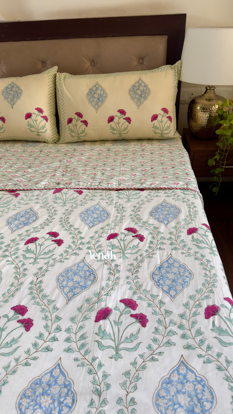 aenak-pink-poppy-jaal-handblock-printed-mulmul-cotton-reversible-dohar-non-white