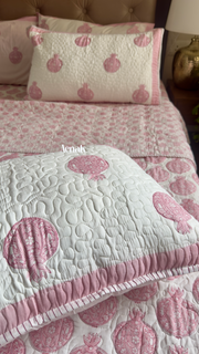 aenak-pink-anaar-handblock-printed-reversible-quilted-bedcover-set