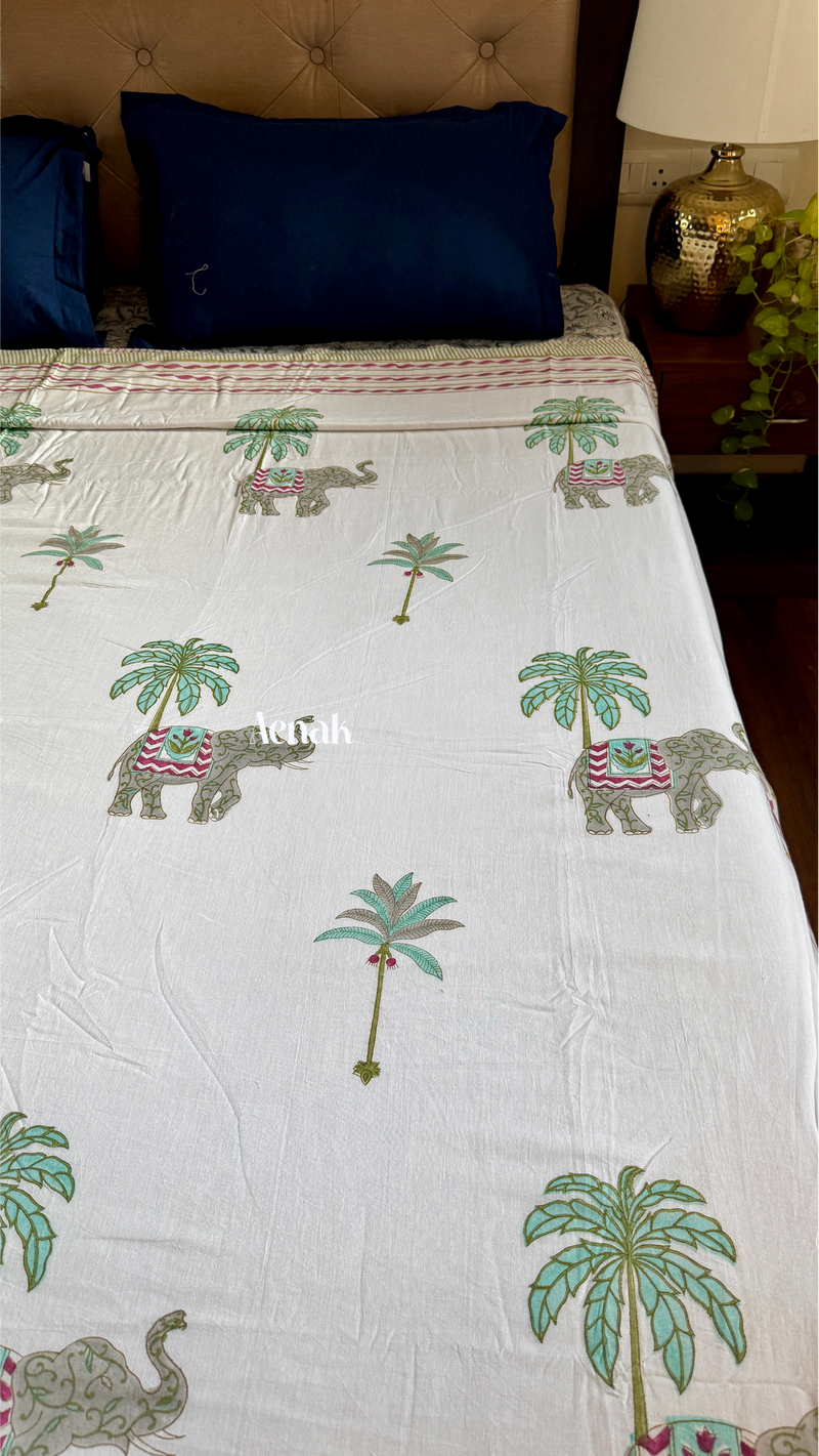 aenak-grey-elephant-handblock-bedsheet-dohar-combo-set