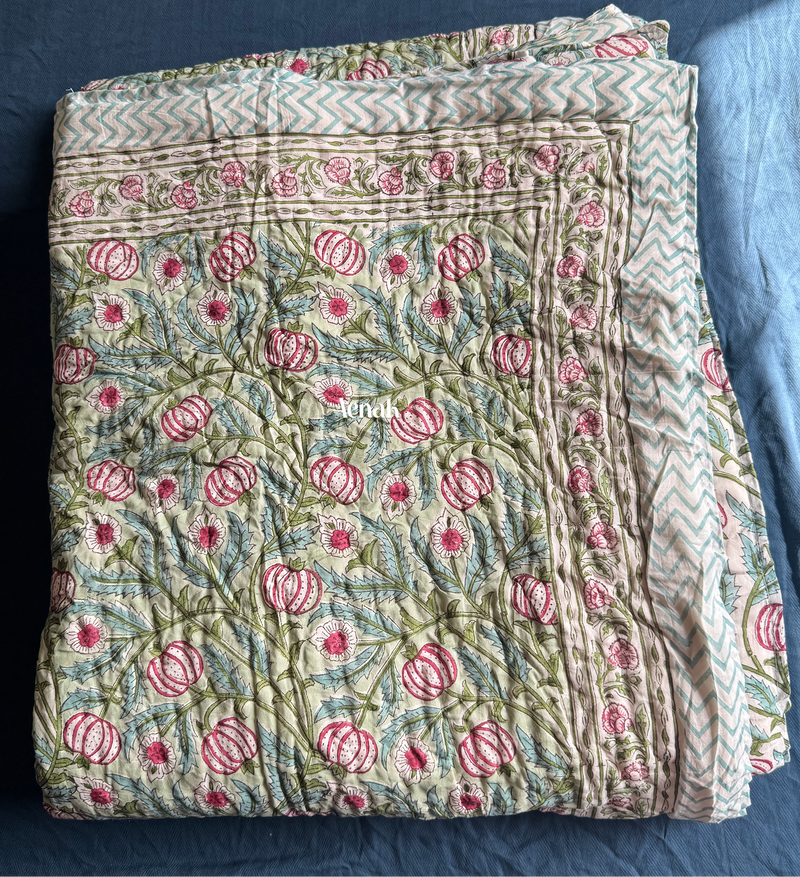 aenak-red-anaar-handblock-printed-reversible-mulmul-cotton-quilt
