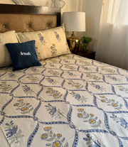 aenak-blue-periwinkle-jaal-handblock-bedsheet-dohar-combo-set-beige-base