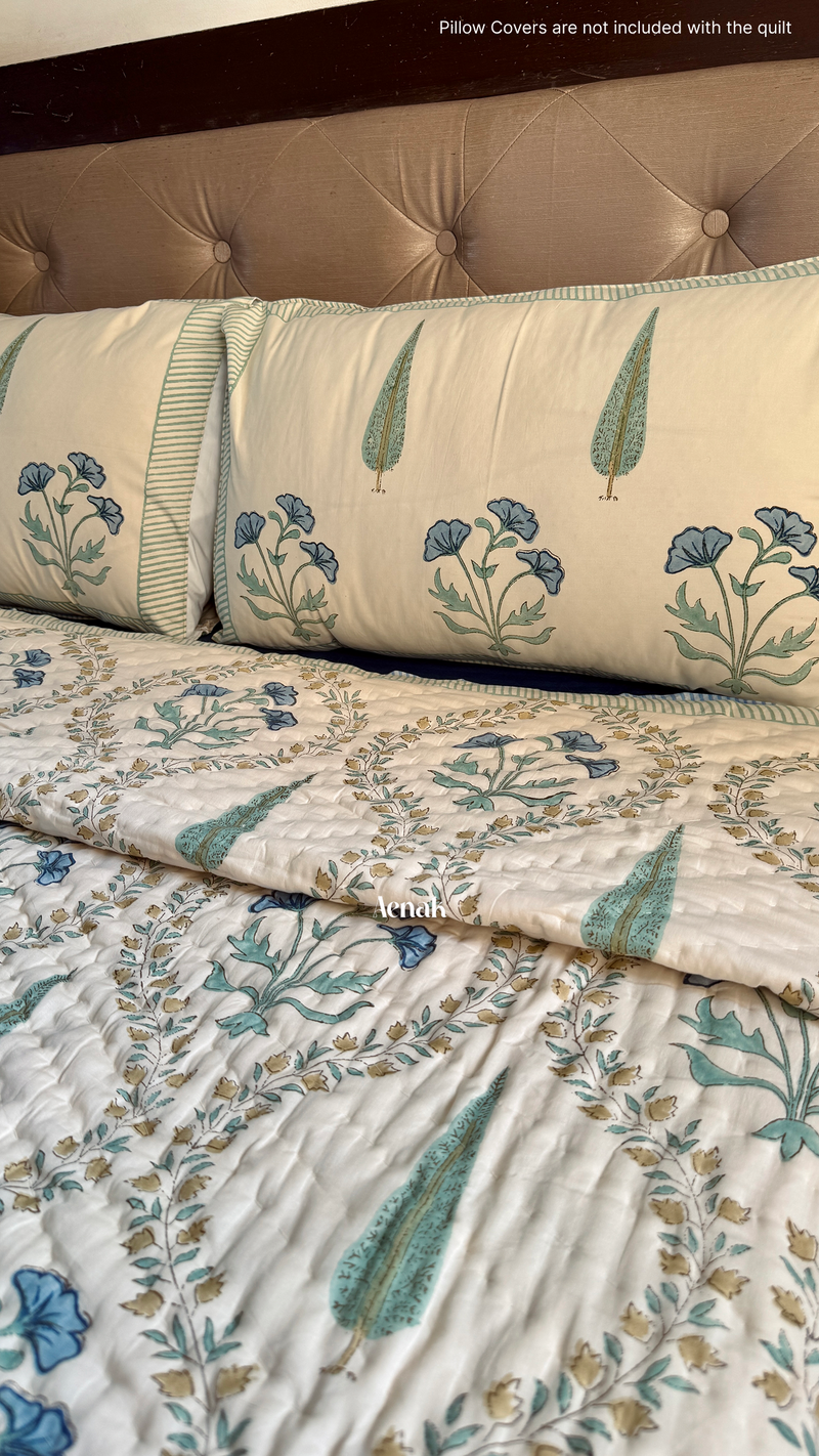 aenak-blue-poppy-handblock-printed-reversible-mulmul-cotton-quilt-beige-base