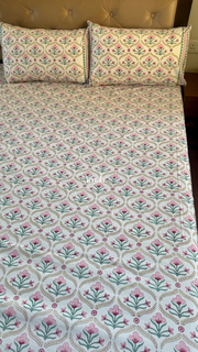 aenak-pink-green-cotton-bud-handblock-printed-premium-cotton-set-bedsheet