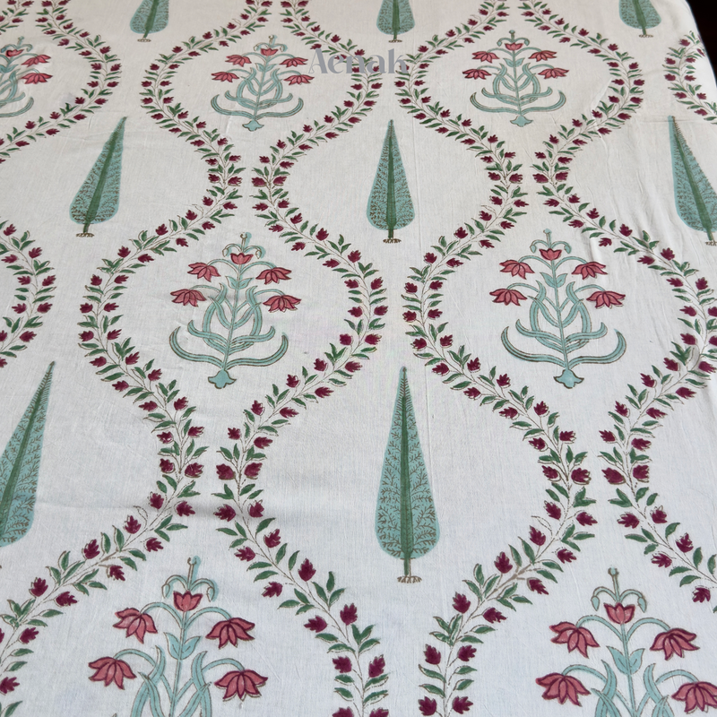 aenak-teal-green-cypress-handblock-bedsheet-dohar-combo-set