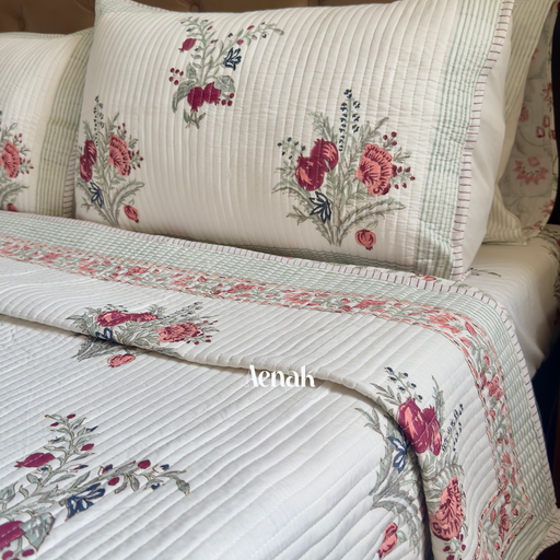 aenak-burgundy-anaar-handblock-printed-reversible-straight-quilted-bedcover-set
