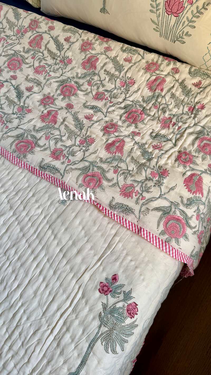 aenak-green-ashoka-handblock-printed-reversible-mulmul-cotton-quilt-beige-base