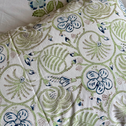 aenak-blue-hibiscus-handblock-premium-cotton-fitted-bedsheet-set