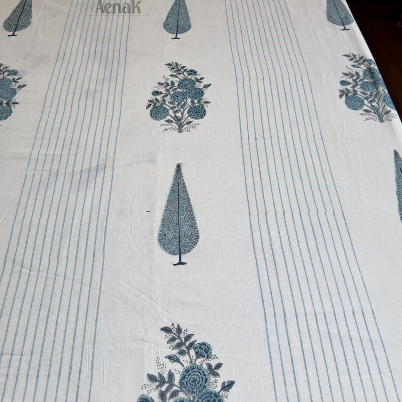 aenak-blue-phool-boota-handblock-printed-mulmul-cotton-reversible-dohar