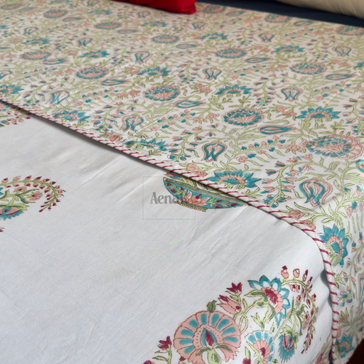 aenak-pink-kairi-handblock-bedsheet-dohar-combo-set