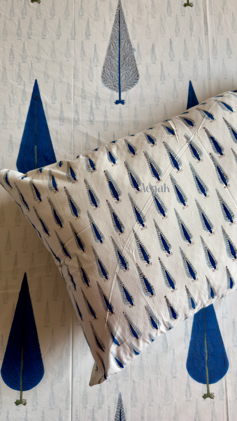 aenak-blue-cypress-handblock-bedsheet-dohar-combo-set