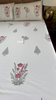 aenak-green-ashoka-handblock-printed-premium-cotton-set-bedsheet