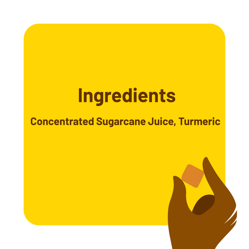 Gudworld Turmeric Jaggery Bites – Herbal Cane Sugar Candy (10.58 oz)