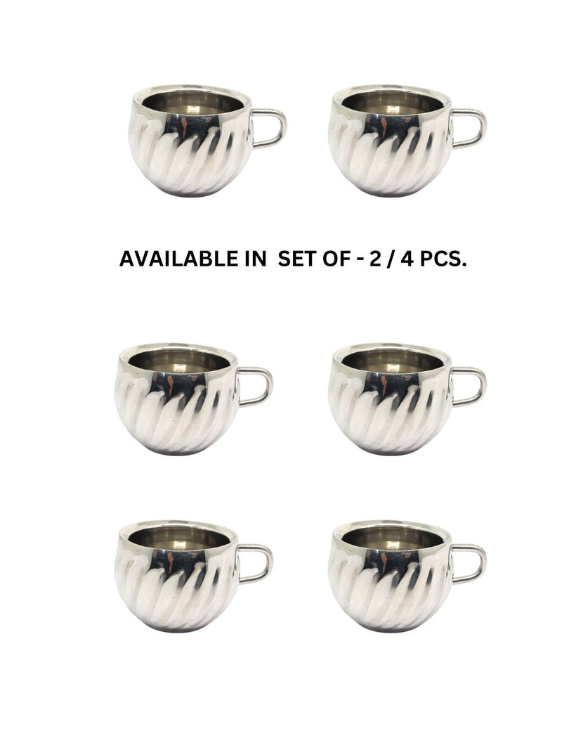 Stainless Steel Floral Design Tea Cup – Tea Cup