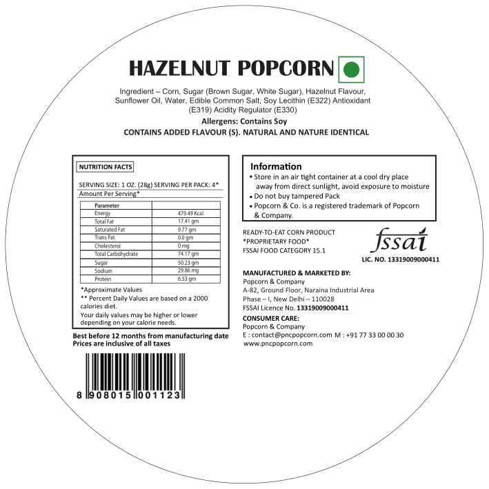 Hazelnut Gourmet Popcorn