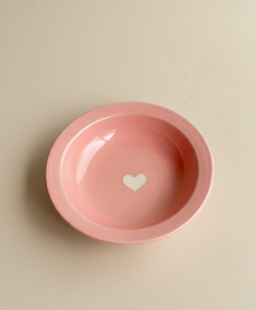 Nurture India Heart Clay Pink Ceramic Bowl