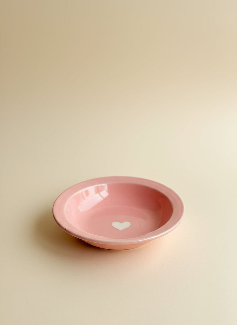 Nurture India Heart Clay Pink Ceramic Bowl