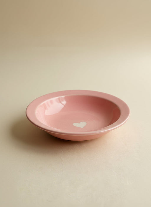 Nurture India Heart Clay Pink Ceramic Bowl