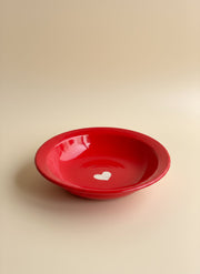 Nurture India Heart Clay Red Ceramic Bowl