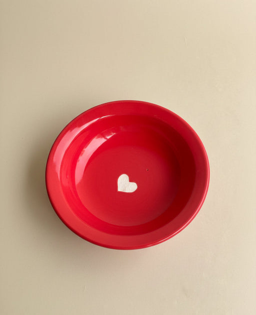 Nurture India Heart Clay Red Ceramic Bowl