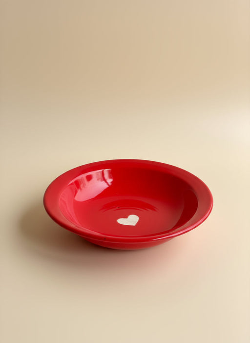 Nurture India Heart Clay Red Ceramic Bowl