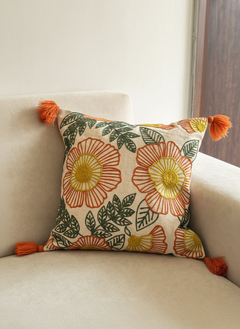 Nurture India Marigold Cushion Cover 16x16