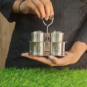Stainless Steel Salt Pepper Sprinkler with Napkin Holder – Kitchen Utensil