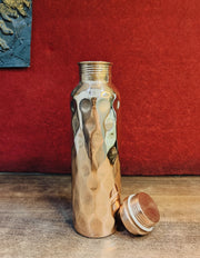 Pure Copper Hammered Water Bottle – Copper Water Bottle
