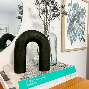Nurture India Mid Century Modern U Shape Decor Piece Black