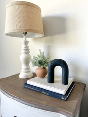 Nurture India Mid Century Modern U Shape Decor Piece Black