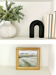 Nurture India Mid Century Modern U Shape Decor Piece Black