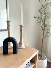 Nurture India Mid Century Modern U Shape Decor Piece Black