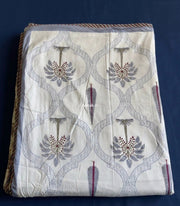 aenak-blue-palm-jaal-handblock-bedsheet-dohar-combo-set