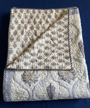 aenak-blue-palm-jaal-handblock-reversible-quilted-bedcover-set