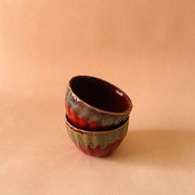 Red Snack Ceramic Bowls
