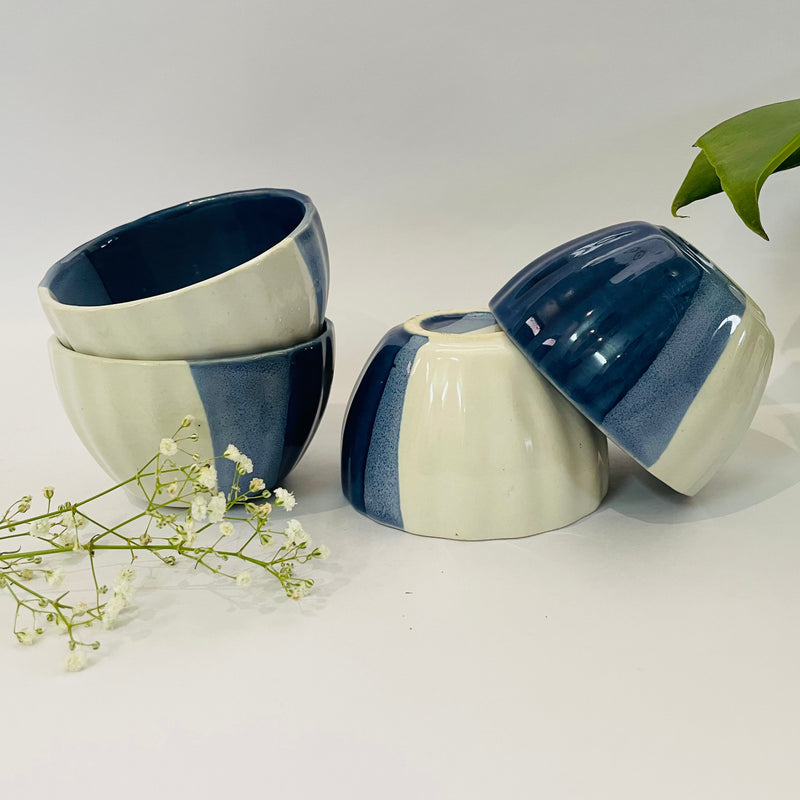 Blue White Snack Ceramic Bowls