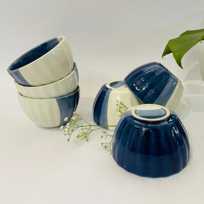 Blue White Snack Ceramic Bowls