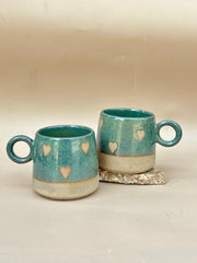 Nurture India Sea Green Hearty Ceramic Mug 15-oz