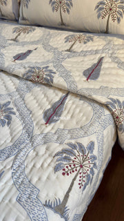 aenak-blue-palm-jaal-handblock-reversible-mulmul-cotton-quilt