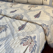 aenak-blue-palm-jaal-handblock-reversible-mulmul-cotton-quilt