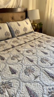 aenak-blue-palm-jaal-handblock-reversible-quilted-bedcover-set