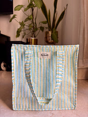 aenak-light-green-light-blue-striped-handblock-lunch-bag
