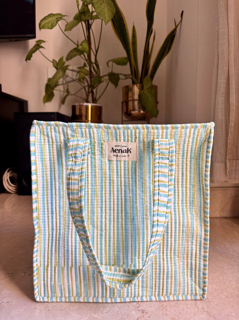 aenak-light-green-light-blue-striped-handblock-lunch-bag