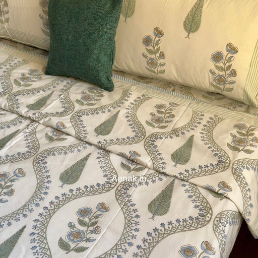 aenak-blue-palm-jaal-handblock-mulmul-cotton-reversible-dohar
