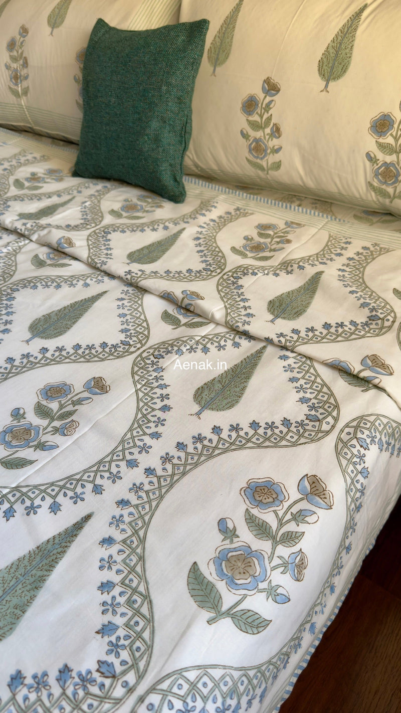 aenak-blue-palm-jaal-handblock-mulmul-cotton-reversible-dohar