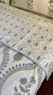 aenak-blue-periwinkle-jaal-handblock-bedsheet-dohar-combo-set