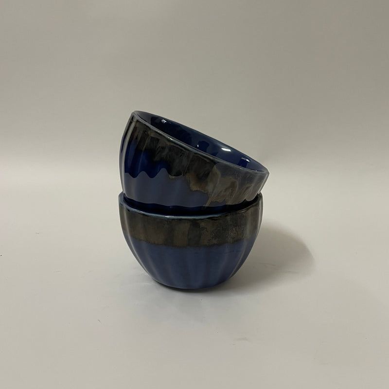 Deep Blue Snack Ceramic Bowls